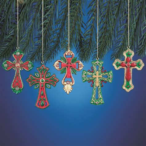 Colorful Cross Christmas Tree Ornaments | Collections Etc.