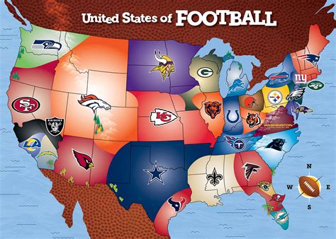 NFL USA Map, 500 Pieces, MasterPieces | Puzzle Warehouse