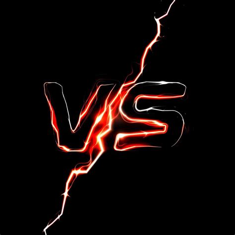 Versus VS logo. Battle headline template. Sparkling lightning design ...