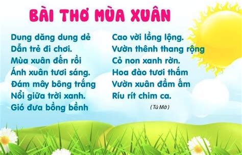 Bài thơ Mùa xuân (Tú Mỡ) - Kho Tài Liệu