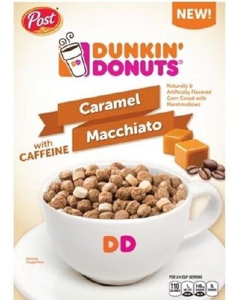 News: Post & Dunkin' Donuts Caramel Macchiato Cereal will be Caffeinated!