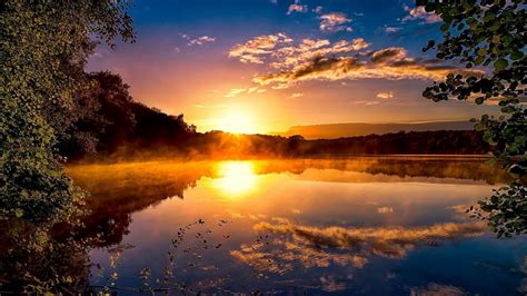 Autumn Sunrise Over Lake Wallpapers - Wallpaper Cave