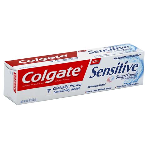 Colgate Toothpaste, for Sensitive Teeth and Cavity Protection, Maximum ...