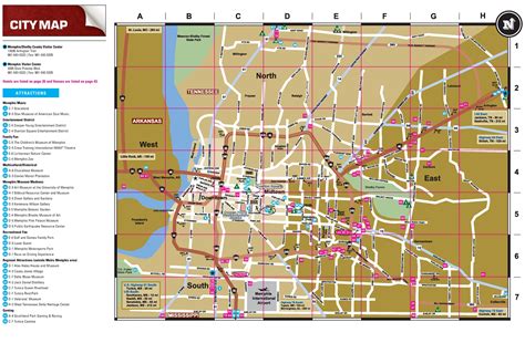 Memphis tourist attractions map