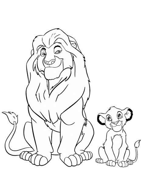 Mufasa Con Simba Para Colorear Imprimir E Dibujar Coloringonlycom ...