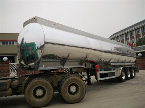 Aluminum Fuel Tank Semi Trailer 42000 Liters With BPW Axle And 7500kg ...