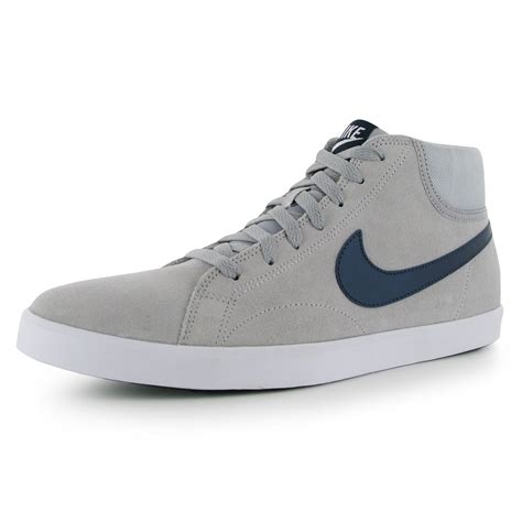 Nike Eastham Mid Top Casual Trainers Mens Grey/Navy Sneakers Shoes | eBay