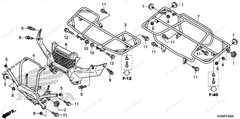 Honda ATV 2014 OEM Parts Diagram for CARRIER | Partzilla.com