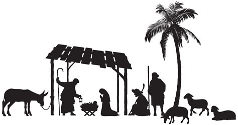 Nativity Scene Clipart Silhouette