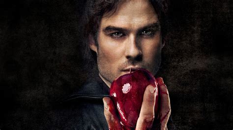 Damon Salvatore With Apple In Hand HD The Vampire Diaries Wallpapers ...