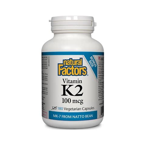 Natural Factors Vitamin K2 100 mcg | Durham Natural Foods – Durhamnatural