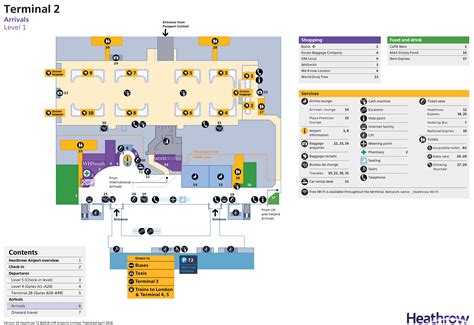 Heathrow Airport Map (LHR) - Printable Terminal Maps, Shops, Food ...