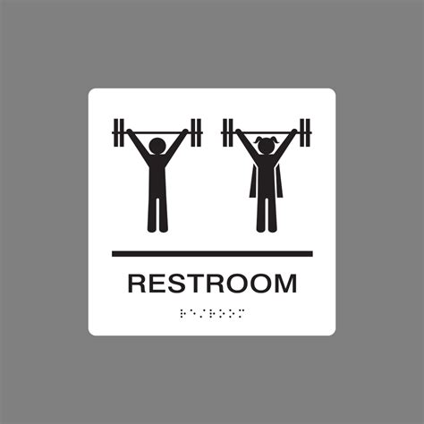 Badassskatemom — Restroom unisex braille signage