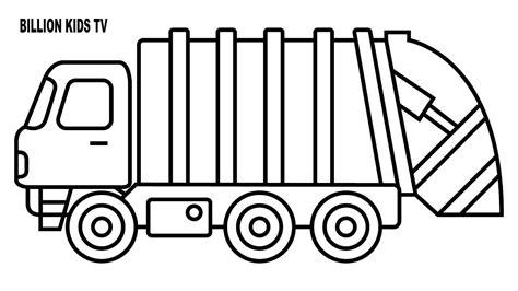 Coloring Printable Garbage Truck