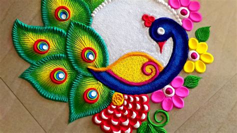 An Astounding Compilation of Over 999 Peacock Rangoli Images, Including ...