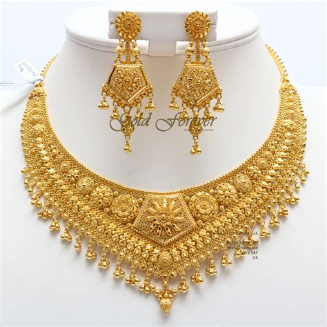 22 Carat Indian Gold Necklace Set 70.4 Grams code:NS1003 | Gold Forever