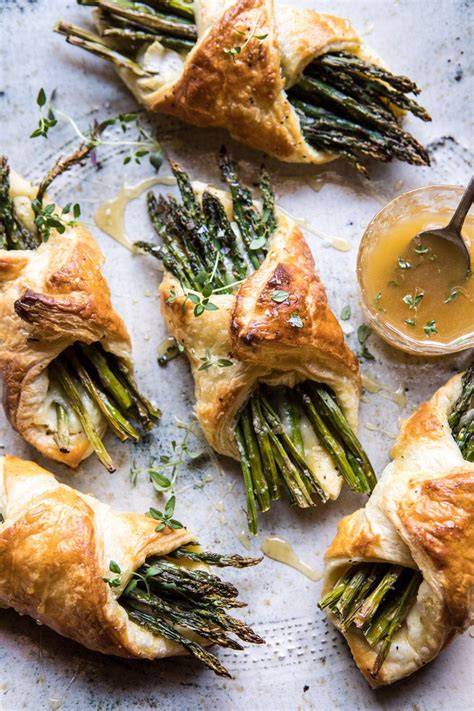 Asparagus and Brie Puff Pastry with Thyme Honey. - Half Baked Harvest