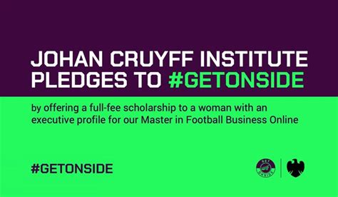 Johan Cruyff Institute joins Women in Football’s GetOnside initiative