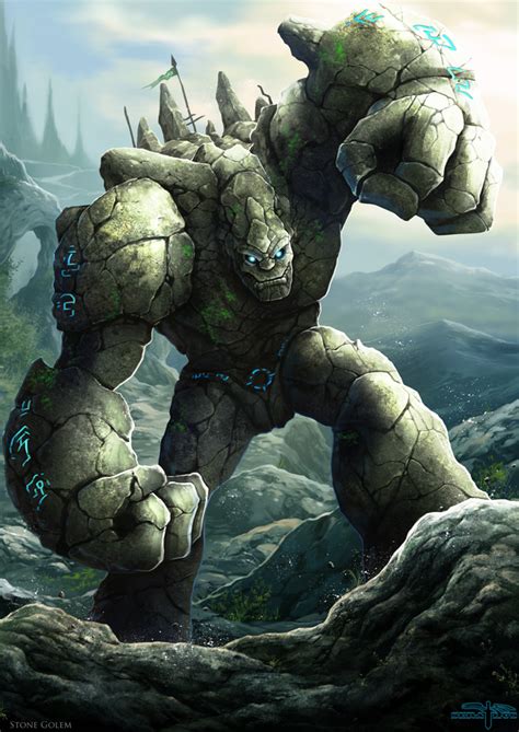 Stone Golem by Serathus on DeviantArt