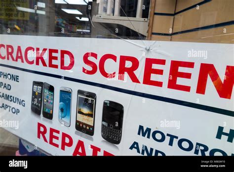 Poster for phone crack screen repair / mobile device repairs, displayed ...