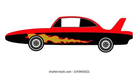 Side View Racing Car Vector Illustration Stock Vector (Royalty Free ...