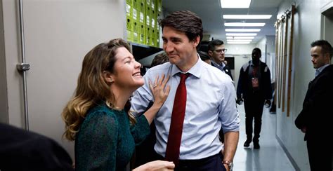 Prime minister in self-isolation, Sophie Grégoire-Trudeau showing ...