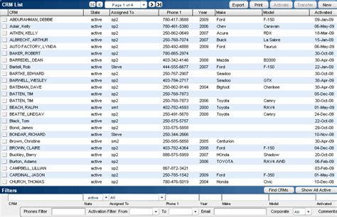 View CRM List