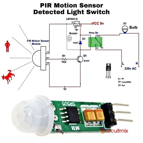 Pir Light Switch Sensor Wiring Diagram