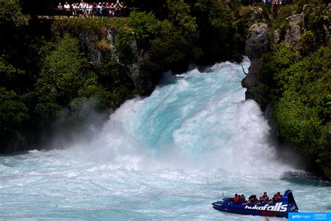 Huka Falls Jet boat at the Huka Falls. North Island, New Zealand. | TIM ...