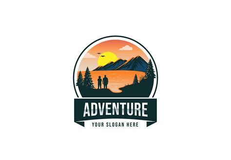 Premade Adventure Logo, Mountain Logo, Lake Logo, Lake View Logo ...