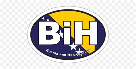 Bosnia Bih Flag Oval Sticker Emoji,Bosnian Flag Emoji - Free Emoji PNG ...