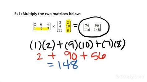 How to Multiply Matrices | Precalculus | Study.com