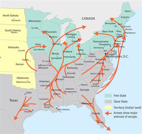 Underground Railroad Map Activity