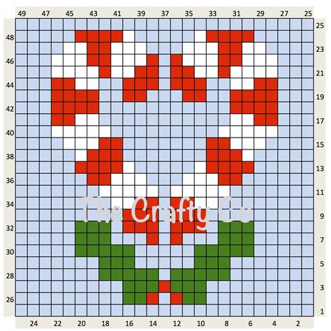 Candy & Holly c2c chart - free - THE CRAFTY CO | Cross stitch patterns ...