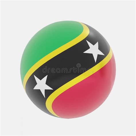 Saint Kitts and Nevis Flag Icon or Symbols Stock Illustration ...