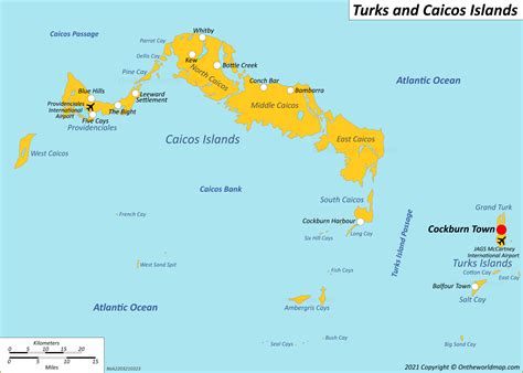 Turks Caicos Islands Map