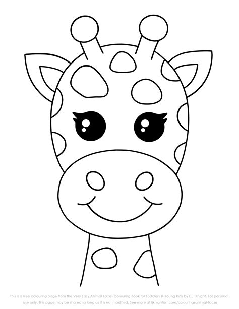 Animal Coloring Pages Giraffe