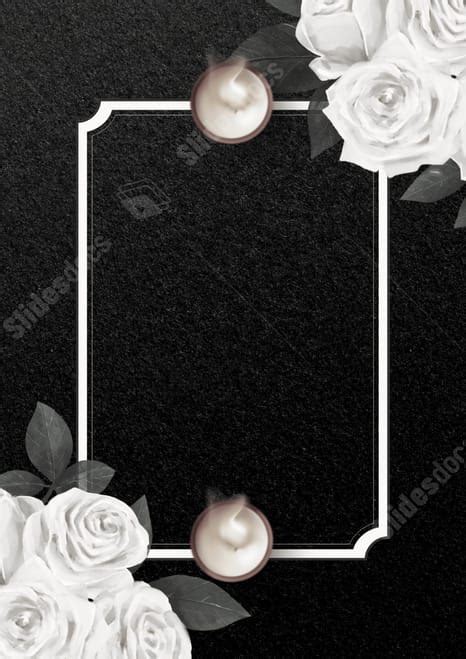 Black Memorial For Mourning Page Border Background Word Template And ...