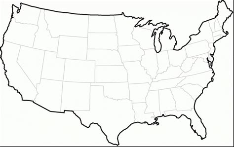 Map Of The United States Without The Names Printable - Printable US Maps