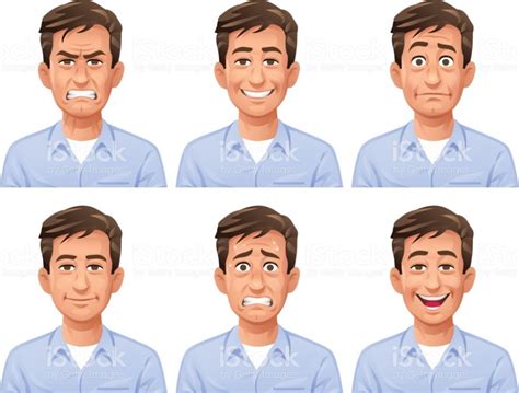 Man Facial Expressions royalty-free man facial expressions stock vector ...