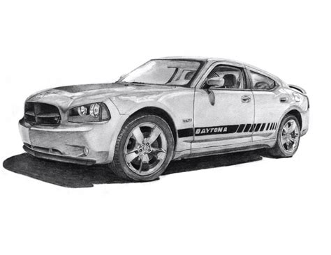 Drawing of a Dodge Charger | Dodge charger, Dodge, Toy car