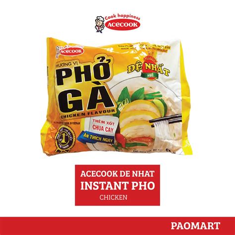 Acecook De Nhat Instant Pho Rice Noodles 65g - Chicken Flavor | Shopee ...