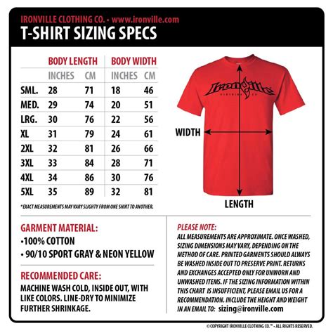 Basic Sizing Information | Shirts, Clothing size chart, Powerlifting shirts