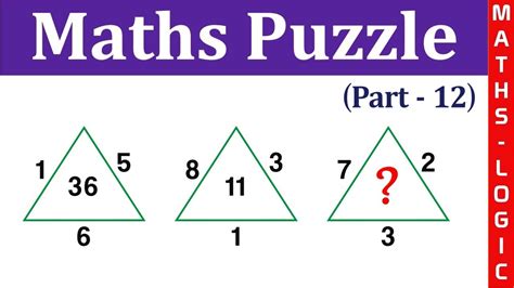 Maths Puzzle (Part 12) || Solve Maths Puzzle Easily || Hard Puzzle ...