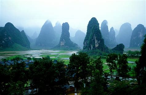 Karstic peaks at Guilin, along the Li river China | Travel And Tourism