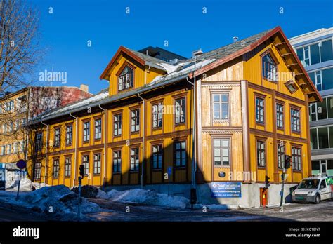 A traditional wooden building in Tromso, Norway Stock Photo - Alamy