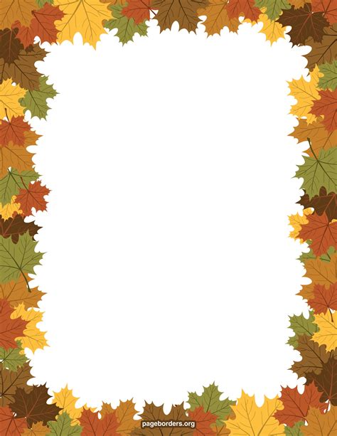 Fall Themed Maple Leaf Border