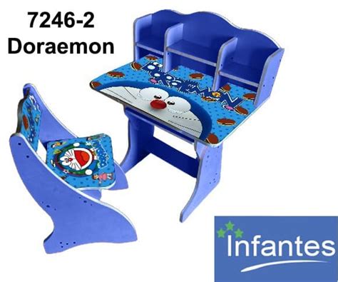 Shop Kids Study Table & Chair - Doremon Design Online in Pakistan - Kiddyco