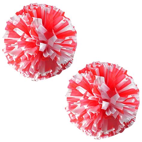 Pack of 2 Cheerleading Pom Poms 12 inch Foil Plastic Metallic ...