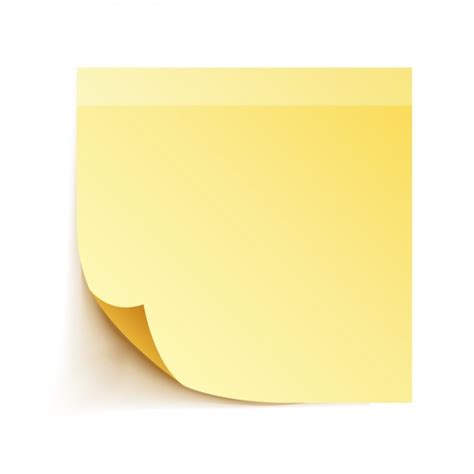 Free Vector | Yellow adhesive note